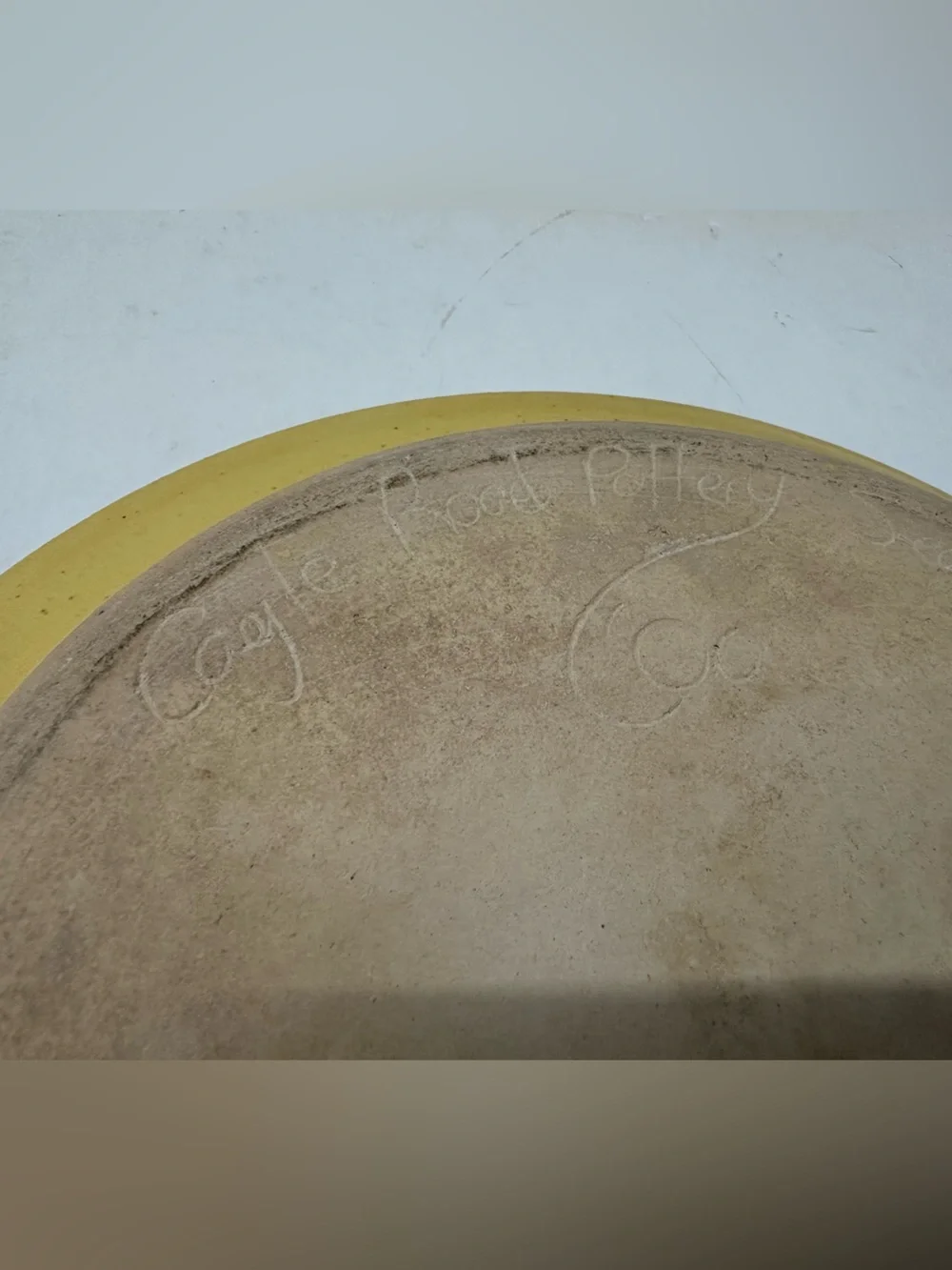 Set of 5 Yellow Ceramic Dessert Plates